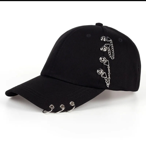 unbranded Accessories - New woman black adjustable baseball cap hat with dangling pieces